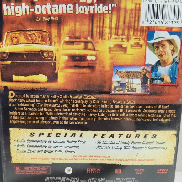 🎬Thelma & Louise (1991 Film) DVD Susan Sarandon Geena Davis - Picture 4 of 5